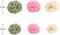 Sage Green Tissue Paper Pom Poms Decorations, 12 PCS Pink Green Birthday Baby Shower Decor, Boho Neutral Wedding Bridal Shower Engagement Party Decorations